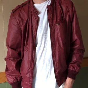 Vtg Cooper Jacket Street Wear Burgundy Zip Sz M